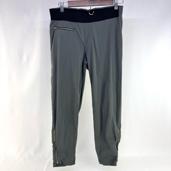 Athleta Trekkie North Joggers Gray and Black with zippers at ankles women’s 8 - Picture 1 of 14